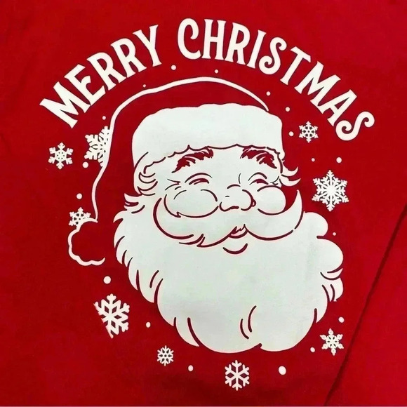 Holiday Time Christmas Santa Shirt Red & White Long Sleeved Size Extra  Small - Picture 4 of 16